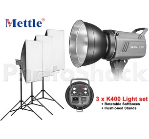 Studio Light Set - 1200W (3xK400)